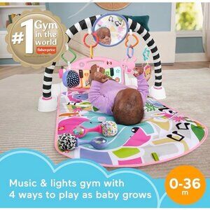 NEW- Ages 0-36mo- Fisher-Price Glow & Grow Kick & Play Piano Activity Gym